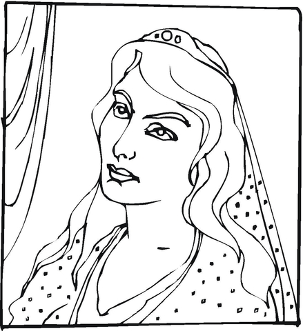 Queen Esther  Coloring Page